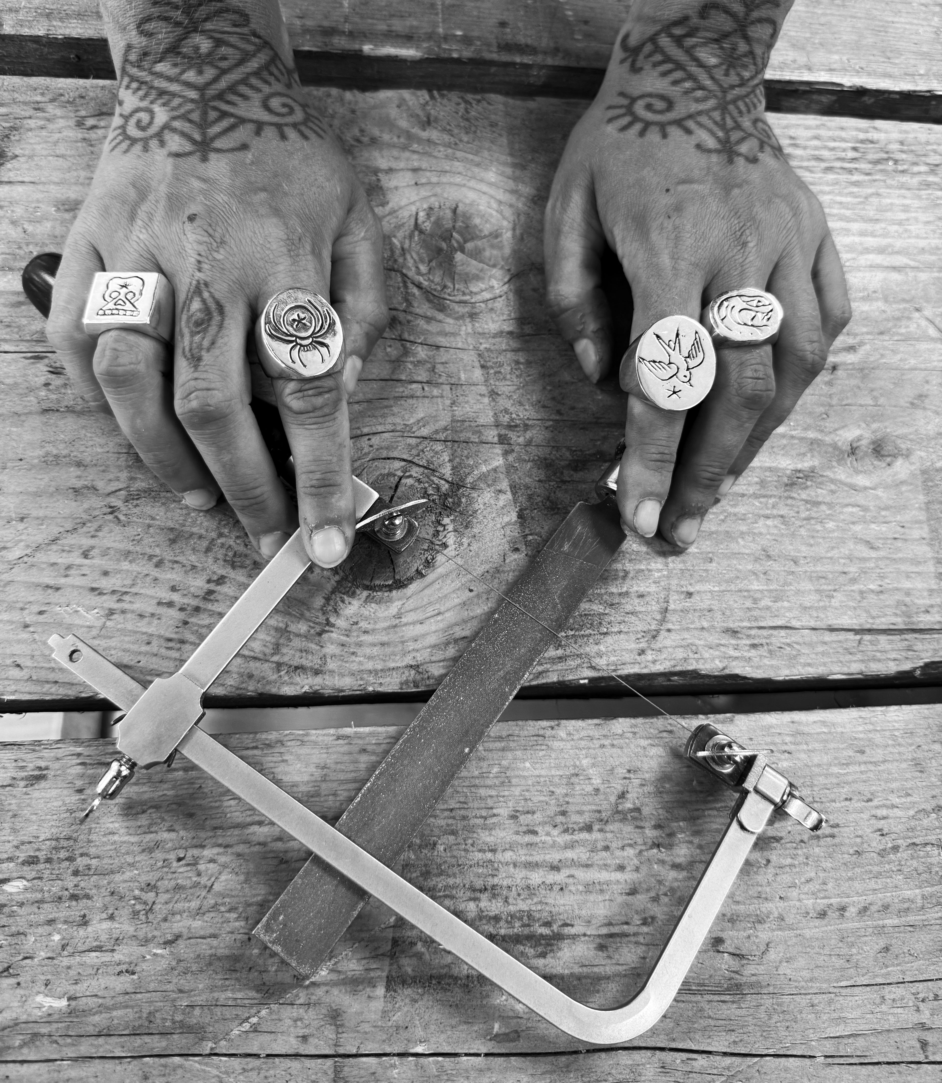 Swallow & Star Signet Ring