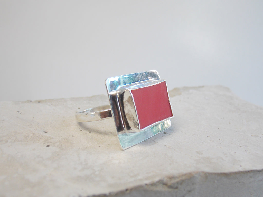 Reclaimed Red Coral Ring