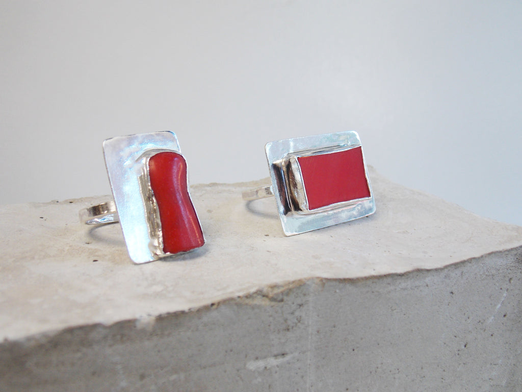 Reclaimed Red Coral Ring